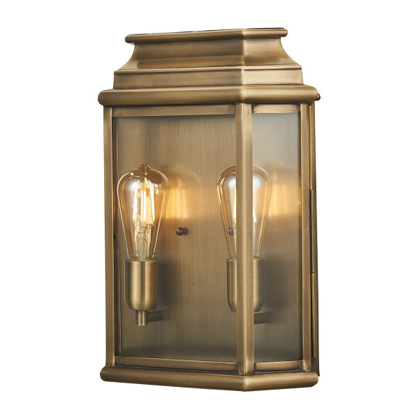 Kinkiet zewnętrzny postarzany mosiądz St Martins 2xE27x60W IP44 Elstead 894833