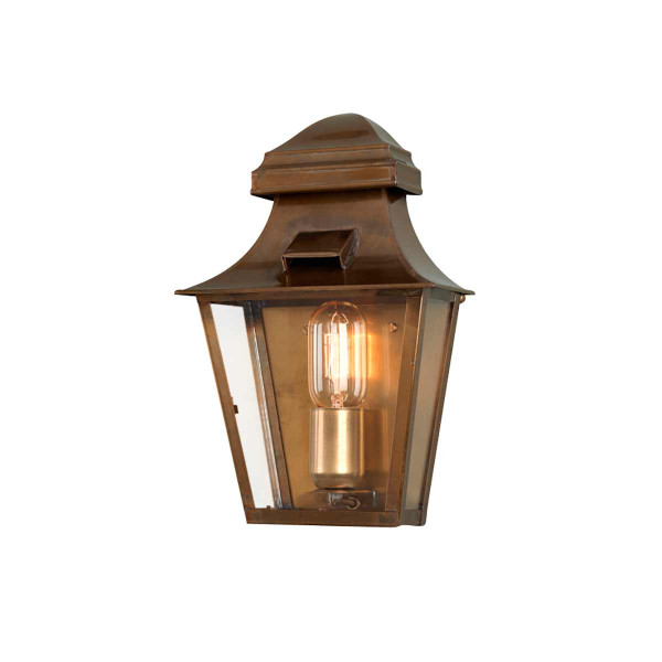 Kinkiet zewnętrzny postarzany mosiądz St Pauls 1xE27x60W IP44 Elstead 898473