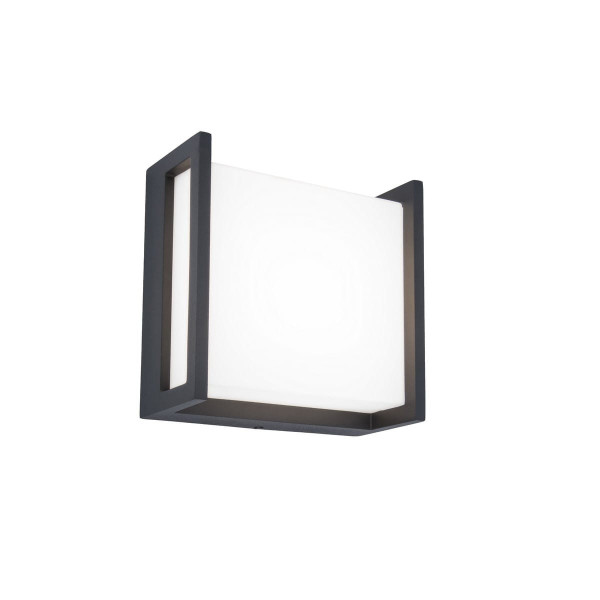 Kinkiet zewnętrzny QUBO 4000K szaro-biały LED 1x9.5W 850lm IP54 Lutec 896237