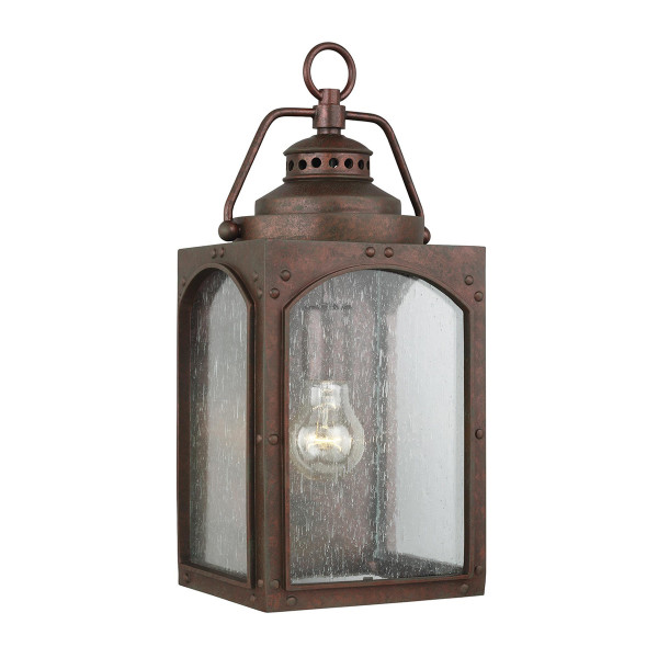 Kinkiet zewnętrzny rdzawa miedź Randhurst 1xE27x60W IP44 Feiss 897160