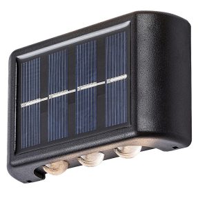 Kinkiet zewnętrzny solarny LED 1.2W Kangton czarny 77024 Rabalux 913782 Kinkiet zewnętrzny solarny LED 1.2W Kangton czarny 77024 Rabalux 913782