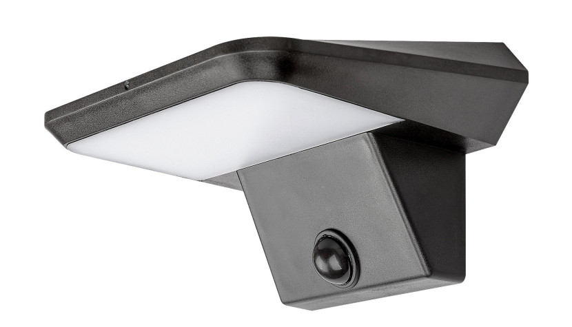 Kinkiet zewnętrzny solarny z czujnikiem LED 10W Qesa czarny 77005 Rabalux 915545