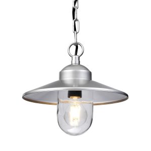 Kinkiet zewnętrzny srebrna Klampenborg 1xE27x60W IP44 Elstead 897790