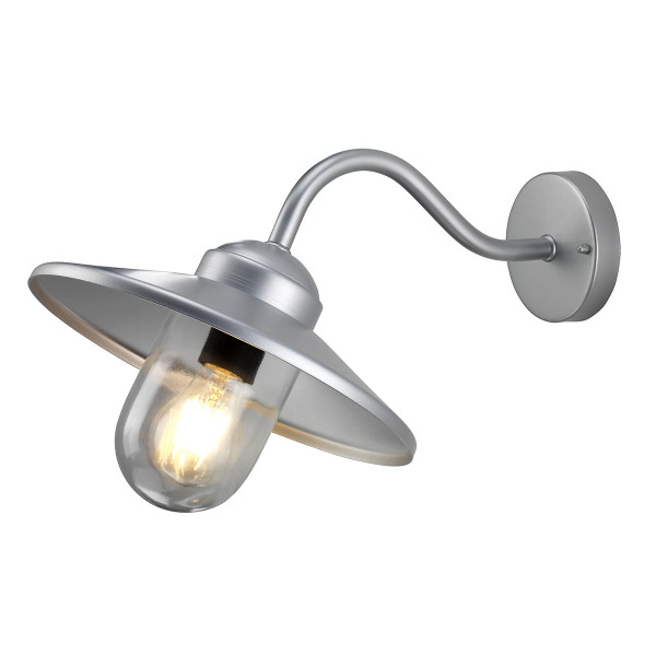 Kinkiet zewnętrzny srebrna Klampenborg 1xE27x60W IP44 Elstead 897685