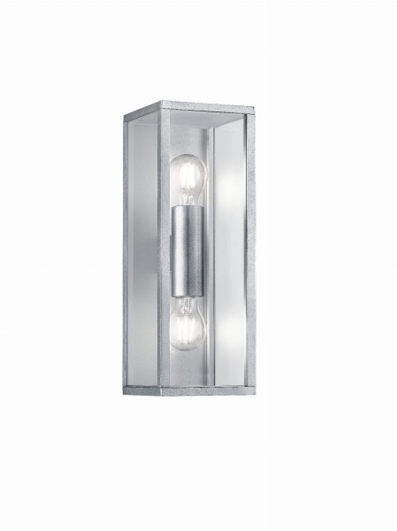 Kinkiet zewnętrzny srebrno-biały GARONNE 2xE27x10W IP44 Trio 897795