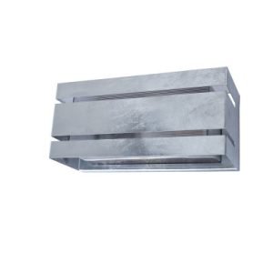 Kinkiet zewnętrzny srebrno-biały VIDAR 1xE27x40W IP54 Lutec 897635