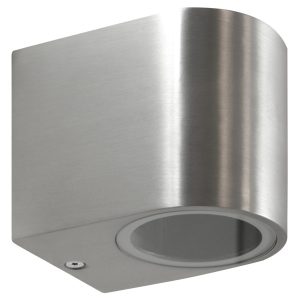 Kinkiet zewnętrzny srebrno-satynowy BOSTON 1xGU10x10W IP44 Polux 895836
