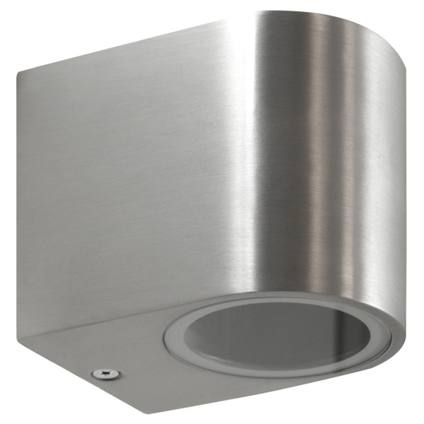 Kinkiet zewnętrzny srebrno-satynowy BOSTON 1xGU10x10W IP44 Polux 895836