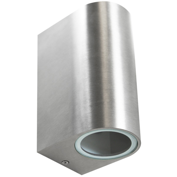 Kinkiet zewnętrzny srebrno-satynowy BOSTON 2xGU10x10W IP44 Polux 895851