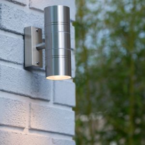 Kinkiet zewnętrzny srebrny ARNE-LED 2xGU10x5W IP44 Lucide 1017060 Kinkiet zewnętrzny srebrny ARNE-LED 2xGU10x5W IP44 Lucide 1017060
