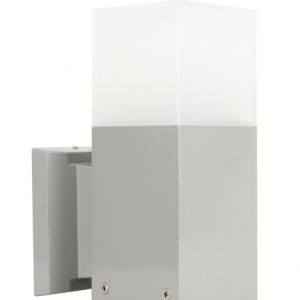 Kinkiet zewnętrzny srebrny Cube 1xE27x20W IP44 SU-MA 896934 Kinkiet zewnętrzny srebrny Cube 1xE27x20W IP44 SU-MA 896934