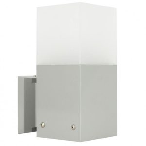 Kinkiet zewnętrzny srebrny Cube 1xE27x20W IP44 SU-MA 896544 Kinkiet zewnętrzny srebrny Cube 1xE27x20W IP44 SU-MA 896544