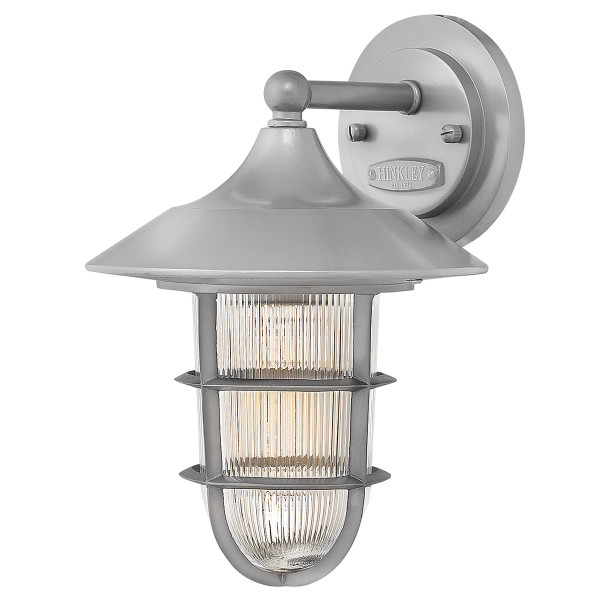 Kinkiet zewnętrzny srebrny Marina 1xE27x100W IP44 Hinkley 898600