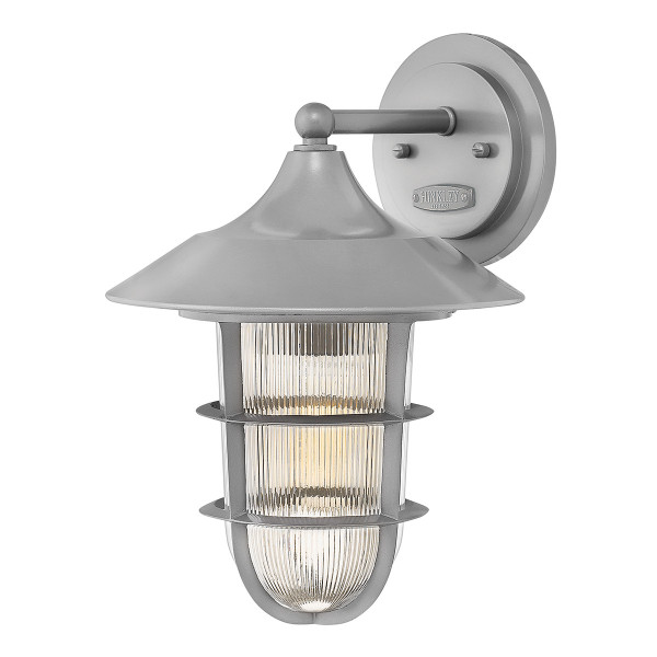 Kinkiet zewnętrzny srebrny Marina 1xE27x100W IP44 Hinkley 898516