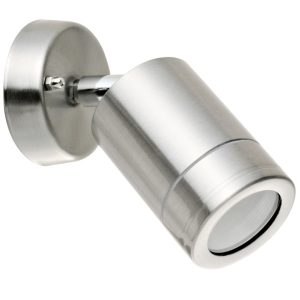 Kinkiet zewnętrzny srebrny satynowy OLIMP 1xGU10x8W IP44 Polux 894873 Kinkiet zewnętrzny srebrny satynowy OLIMP 1xGU10x8W IP44 Polux 894873