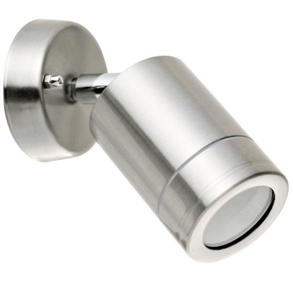 Kinkiet zewnętrzny srebrny satynowy OLIMP 1xGU10x8W IP44 Polux 894873