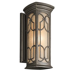 Kinkiet zewnętrzny stary brąz Franceasi 1xE27x60W IP44 Kichler 896797 Kinkiet zewnętrzny stary brąz Franceasi 1xE27x60W IP44 Kichler 896797
