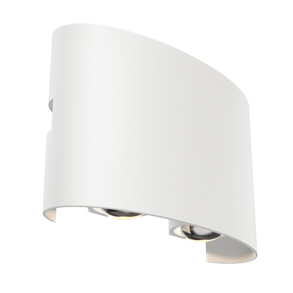 Kinkiet zewnętrzny STRATO biały transparentny LED 2x4W 400lm IP54 Maytoni 898608