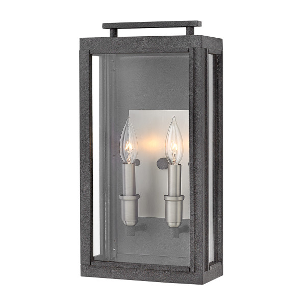 Kinkiet zewnętrzny Sutcliffe cyna antyczna 2xE14x60W IP44 Quintiesse 1016641