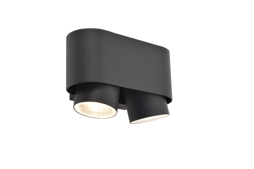 Kinkiet zewnętrzny szaro-biały CYPRES 2xGU10x7W IP44 Lutec 898774