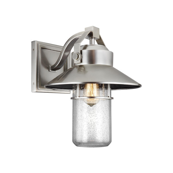 Kinkiet zewnętrzny szczotkowana stal Boynton 1xE27x60W IP44 Feiss 898530