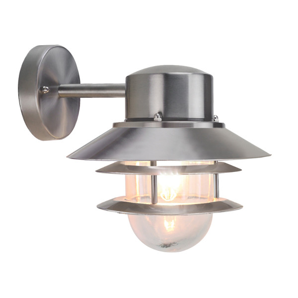 Kinkiet zewnętrzny szczotkowana stal Copenhagen 1xE27x60W IP44 Elstead 896977