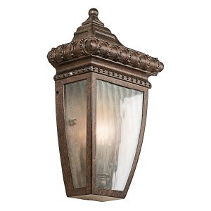 Kinkiet zewnętrzny szczotkowany brąz Venetian Rain 1xE14x60W IP44 Kichler 898997 Kinkiet zewnętrzny szczotkowany brąz Venetian Rain 1xE14x60W IP44 Kichler 898997