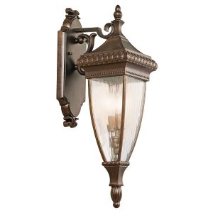 Kinkiet zewnętrzny szczotkowany brąz Venetian Rain 2xE14x60W IP44 Kichler 899065 Kinkiet zewnętrzny szczotkowany brąz Venetian Rain 2xE14x60W IP44 Kichler 899065