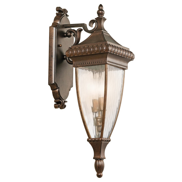 Kinkiet zewnętrzny szczotkowany brąz Venetian Rain 2xE14x60W IP44 Kichler 899065