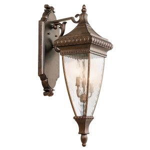 Kinkiet zewnętrzny szczotkowany brąz Venetian Rain 3xE14x60W IP44 Kichler 898770 Kinkiet zewnętrzny szczotkowany brąz Venetian Rain 3xE14x60W IP44 Kichler 898770