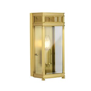 Kinkiet zewnętrzny szczotkowany mosiądz Holborn 1xE14x40W IP44 Elstead 897718 Kinkiet zewnętrzny szczotkowany mosiądz Holborn 1xE14x40W IP44 Elstead 897718