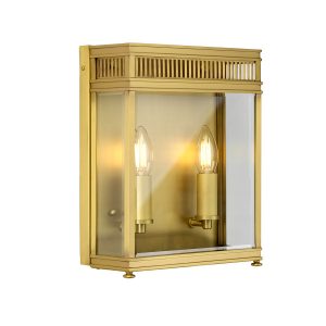 Kinkiet zewnętrzny szczotkowany mosiądz Holborn 2xE14x40W IP44 Elstead 897693 Kinkiet zewnętrzny szczotkowany mosiądz Holborn 2xE14x40W IP44 Elstead 897693