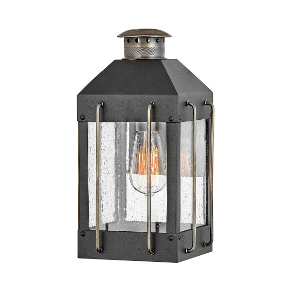 Kinkiet zewnętrzny teksturowana czerń Fitzgerald 1xE27x60W IP44 Hinkley 898429