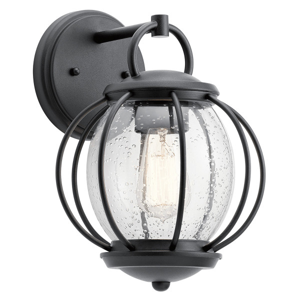 Kinkiet zewnętrzny teksturowana czerń Vandalia 1xE27x60W IP44 Kichler 898887