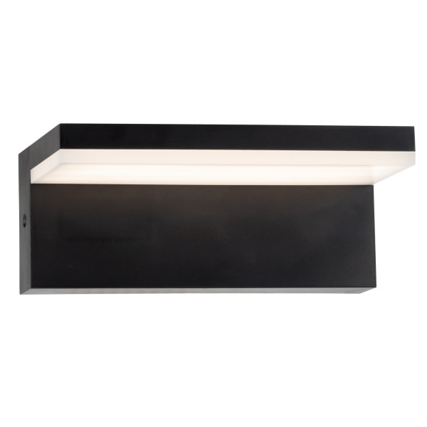 Kinkiet zewnętrzny TESA czarno-mleczny biały LED 1x10W 1100lm IP54 Polux 894898