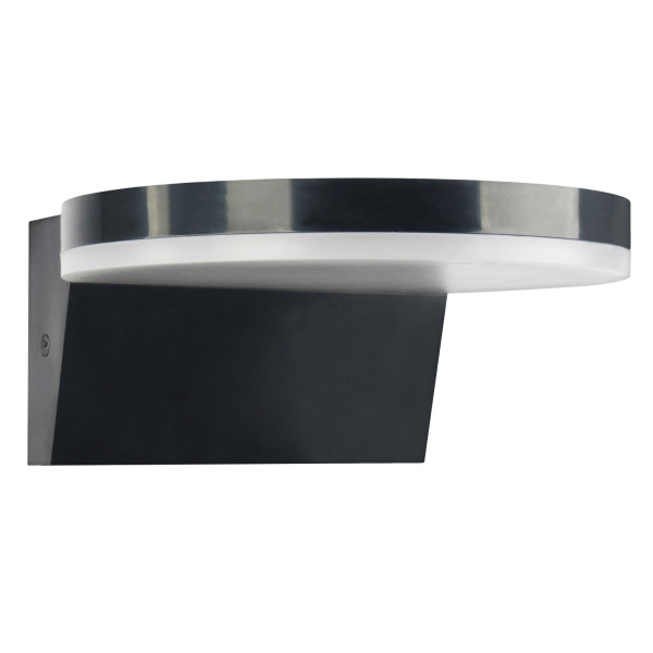 Kinkiet zewnętrzny TESA czarno-mleczny biały LED 1x10W 1100lm IP54 Polux 894894