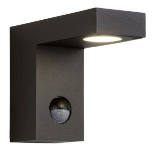 Kinkiet zewnętrzny TEXAS z czujnikiem antracyt LED 1x6W 230lm IP54 Lucide 898769 Kinkiet zewnętrzny TEXAS z czujnikiem antracyt LED 1x6W 230lm IP54 Lucide 898769