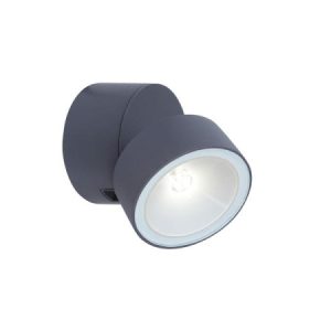 Kinkiet zewnętrzny TRUMPET 4000K antracyt LED 1x8W 600lm IP54 Lutec 1017079 Kinkiet zewnętrzny TRUMPET 4000K antracyt LED 1x8W 600lm IP54 Lutec 1017079