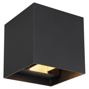Kinkiet zewnętrzny Veronika LED aluminiowy czarny 197862