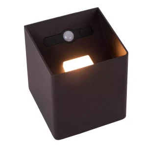 Kinkiet zewnętrzny VERTIGO z czujnikiem czarny LED 1x6W 258lm IP54 Lucide 897733