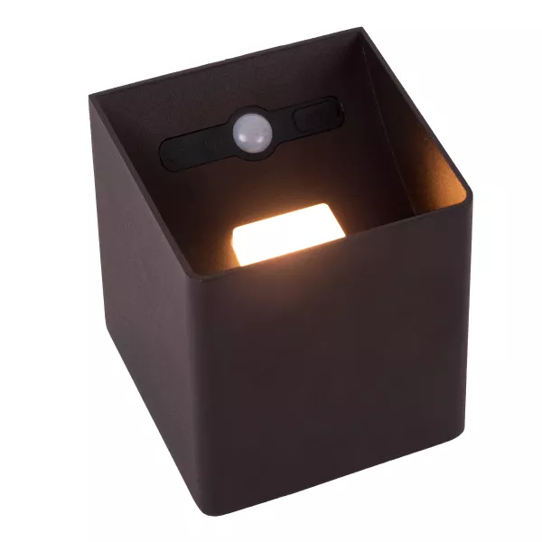 Kinkiet zewnętrzny VERTIGO z czujnikiem czarny LED 1x6W 258lm IP54 Lucide 897733