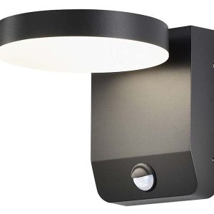 Kinkiet zewnętrzny VT-11020S LED 16 cm 3000K z czujnikiem ruchu czarny 216763