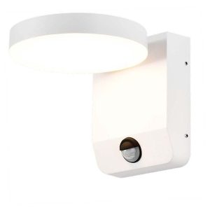Kinkiet zewnętrzny VT-11020S LED 16 cm 4000K z czujnikiem ruchu biały 216762