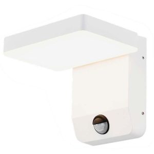 Kinkiet zewnętrzny VT-11020S LED 17,8cm 3000K z czujnikiem ruchu biały 216753