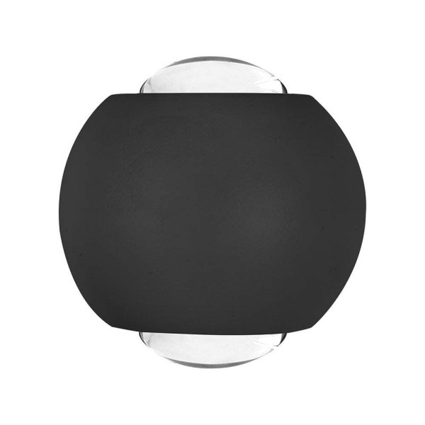 Kinkiet zewnętrzny VT-2502 3000K czarny LED 2x2W 200lm IP54 V-TAC 898580