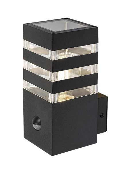 Kinkiet zewnętrzny z czujnikiem antracyt Ankara 1xE27x12W IP44 Rabalux 897783