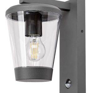 Kinkiet zewnętrzny z czujnikiem antracyt Savano 1xE27x40W IP44 Rabalux 899015 Kinkiet zewnętrzny z czujnikiem antracyt Savano 1xE27x40W IP44 Rabalux 899015
