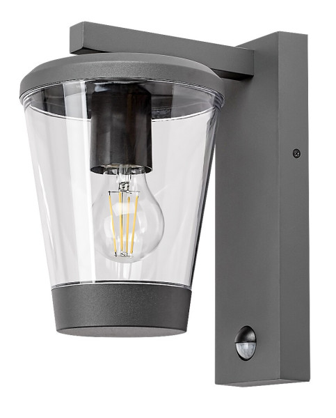 Kinkiet zewnętrzny z czujnikiem antracyt Savano 1xE27x40W IP44 Rabalux 899015