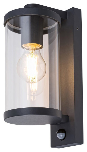 Kinkiet zewnętrzny z czujnikiem antracyt Silistra 1xE27x60W IP44 Rabalux 964534