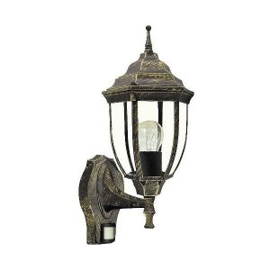 Kinkiet zewnętrzny z czujnikiem antyczne złoto Nizza 1xE27x60W IP43 Rabalux 964374 Kinkiet zewnętrzny z czujnikiem antyczne złoto Nizza 1xE27x60W IP43 Rabalux 964374